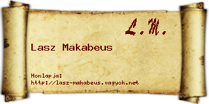 Lasz Makabeus névjegykártya